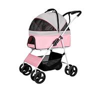 Passeggini per cani Passeggino premium per animali domestici per cani di taglia media Passeggini pieghevoli per gatti a 4 ruote con trasportino staccabile Seggiolino auto traspirante Borsa a rete di