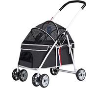 Passeggini per cani Passeggino Premium Pet Gear Passeggini per animali domestici senza cerniera per cani/gatti Passeggini per cani di piccola taglia entro 20 kg Carrozzine per cani Passeggini (Grigi