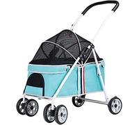 Passeggini per cani Passeggino Premium Pet Gear Passeggini per animali domestici senza cerniera per cani/gatti Passeggini per cani di piccola taglia entro 20 kg Carrozzine per cani Passeggini (Grigi