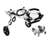 Passeggini Rimorchio Sedia a Rotelle per la Riabilitazione delle Zampe Posteriori di Cane Gatto e Cuccioli, Carrello per Cani Regolabile per Disabili Cani Di Piccola Taglia 01
