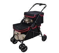 Passeggini staccabili del carrello dell'animale do Carrello for animali domestici di piccola e media taglia, cabina for cestino for cani allargata e allargata, carrozzina for passeggino for cani con r