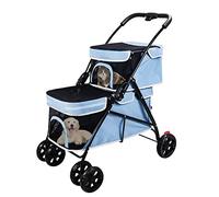 Passeggini staccabili del carrello dell'animale do Carrello for animali domestici di piccola e media taglia, cabina for cestino for cani allargata e allargata, carrozzina for passeggino for cani con r