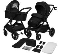 LIONELO LAYLA Passeggino combinato 2 in 1 da 0 a 48 mesi fino a 22 kg, navicella fino a 9 kg, schienale e poggiapiedi regolabili, AiryDots, ruote in poliuretano girevoli a 360°, sospensione completa