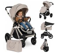 LIONELO LAYLA Passeggino combinato 2 in 1 da 0 a 48 mesi fino a 22 kg, navicella fino a 9 kg, schienale e poggiapiedi regolabili, AiryDots, ruote in poliuretano girevoli a 360°, sospensione completa