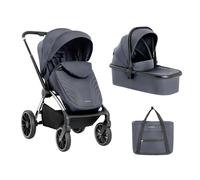 Kikkaboo Carrozzina Kara 2 in 1 Navicella, Seggiolino sportivo, Borsa fasciatoio, colorazione:grigio