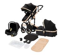Passeggino 3 in 1 Sistema da viaggio Passeggino Carrozzina leggera da nascita Passeggino per tutti i terreni Passeggino compatto pieghevole Magiczc