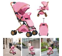 Passeggino a quattro ruote con zanzariera in cotone, con capottina parasole, schienale regolabile in inclinazione, utilizzabile sia sdraiato che seduto, adatto a bambini da 8 mesi a 3 anni 1. Facile d