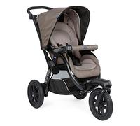 Passeggino Activ3 Con 3 Ruote, Funzionale e Facile da Guidare Su Tutti i Terreni, Seduta Ampia, Schienale Reclinabile, Chiusura Pratica e Veloce, Ammortizzatori Regolabili, 0 Mesi+, Dark Beige