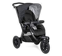 CHICCO Passeggino Activ3 Jet Black 3 Ruote Grandi Robuste Con Ammortizzatori