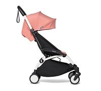 Passeggino BABYZEN YOYO2 6+ (Telaio Bianco e Rivestimento colorato 6+ Ginger) - Include l’imbracatura, lo schienale, i supporti della cappottina, il cuscino e la cappottina abbinata