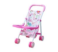 Passeggino Bambole Giocattolo Pieghevole per Bambole Passeggino Gioco di Ruolo con Struttura in Pp E Ferro Adatto a Bambini Gioco Creativo Sviluppo Co, Rosso