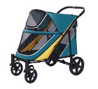 Passeggino Cane Passeggino per Cani Passeggino Per Cani Da Viaggio Carrello Per Gatti Pieghevole Pet Wagon Con 4 Ruote Per Cani Di Piccola Taglia E Media Passeggino per Gatti Passeggino Cani(Color:A)