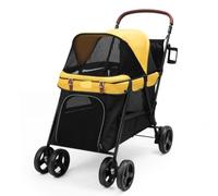 Passeggino Cane Passeggino per Cani Passeggino Per Gatti Da Viaggio Passeggino Per Cani Pieghevole Passeggino Per Animali Domestici Di Piccola Taglia Media Passeggino per Gatti Passeggino Cani(Color:A