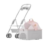 Passeggino Cane Passeggino per Cani Passeggino Pieghevole Per Cani Passeggino Per Animali Domestici 3 In 1 Con Cestino Portaoggetti Staccabile 4 Ruote Per Cani E Gatti Di Piccola Taglia Media Passeggi