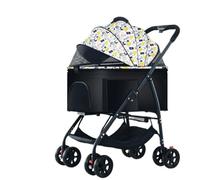Passeggino Cani Auto For Animali Leggera, Pieghevole E Staccabile For Portare A Spasso Neonati, Cani Di Taglia Media E Piccola E Gatti Quando Si Esce Passeggino Per Animali Domestici(White)