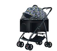 Passeggino Cani Auto For Animali Leggera, Pieghevole E Staccabile For Portare A Spasso Neonati, Cani Di Taglia Media E Piccola E Gatti Quando Si Esce Passeggino Per Animali Domestici(Blue)