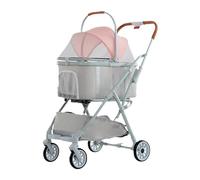 Passeggino Cani Auto For Animali Leggera, Pieghevole E Staccabile For Portare A Spasso Neonati, Cani Di Taglia Media E Piccola E Gatti Quando Si Esce Passeggino Per Animali Domestici(F)