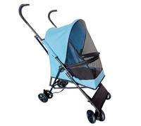 Passeggino Cani Il passeggino for animali domestici è leggero, pieghevole, può essere piegato quando si esce, passeggino for cani di piccola taglia in piedi Passeggino Per Animali Domestici(Blue)