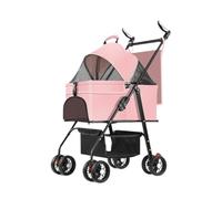 Passeggino Cani Passeggino For Animali Domestici, Passeggino Speciale For Cani, Portatile, Leggero E Pieghevole For Animali Di Piccola Taglia Quando Si Esce Passeggino Per Animali Domestici(Pink,C)