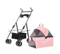 Passeggino Cani Passeggino For Animali Domestici, Passeggino Speciale For Cani, Portatile, Leggero E Pieghevole For Animali Di Piccola Taglia Quando Si Esce Passeggino Per Animali Domestici(Pink,A)