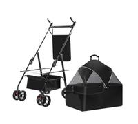 Passeggino Cani Passeggino For Animali Domestici, Passeggino Speciale For Cani, Portatile, Leggero E Pieghevole For Animali Di Piccola Taglia Quando Si Esce Passeggino Per Animali Domestici(Black,B)