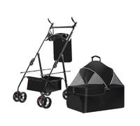 Passeggino Cani Passeggino For Animali Domestici, Passeggino Speciale For Cani, Portatile, Leggero E Pieghevole For Animali Di Piccola Taglia Quando Si Esce Passeggino Per Animali Domestici(Black,A)