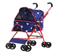 Passeggino Cani Passeggino For Cani E Gatti. Leggero Pieghevole For Camminare. Le Piccole Forniture Possono Essere Ripiegate. Passeggino Per Animali Domestici(Blue)
