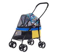 Passeggino Cani Passeggino Pieghevole Leggero For Animali Domestici Con Prospettiva Panoramica, Passeggino For Cani E Gatti Da Gioco All'aperto Passeggino Per Animali Domestici(Blue)