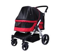 Passeggino Cani Pet Veri E Propri Passeggini For Animali Di Piccola E Media Taglia Passeggini For Cani Passeggini Pieghevoli For Cani E Gatti Passeggino Per Animali Domestici(Red)