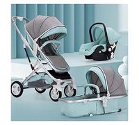 Passeggino Carrozzina Passeggino di lusso ad alto paesaggio for neonati e bambini piccoli, carrozzine pieghevoli in lega di alluminio Passeggini anti-shock for bambini (Color : Blauw)