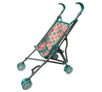 Passeggino Carrozzina per Bambole - 4 Ruote Giocattolo Bambina - Pieghevole in Metallo Rivestimento in Tessuto 60 x 34 cm Pois