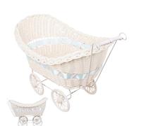 Passeggino, carrozzina tessuta per baby shower, cestino da matrimonio rustico, realizzato a mano, organizer leggero estetico, per la casa, la decorazione di matrimoni, picnic, giardino, fiori