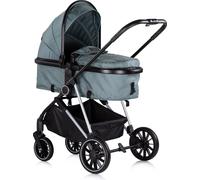 Chipolino carrozzina Aura 2 in 1 convertibile, fasciatoio, sedile reversibile, colorazione:turchese