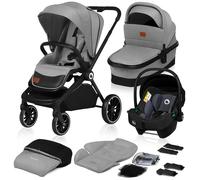 LIONELO Mika 3in1 Passeggino da 0 fino a 48 mesi Trio: Seduta secchiello + navicella + Ovetto, Per bambini fino 22kg, Regolabile e pieghevole, Ruote grandi, Cappotina XXL con filtro UPF50+, Coprigambe
