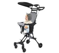 Passeggino con baldacchino,Carrello da viaggio per bambini piccoli, Rimorchio da viaggio pieghevole leggero per bambini, passeggino per deposito bagagli per passeggino aereo con baldacchino rimovibile