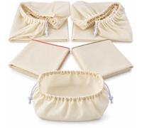 Passeggino con coulisse, panno per formaggio riutilizzabile in 100% cotone non sbiancato, 4 sacchetti per latte di noci da 50 x 50 cm per filtrare alimenti (50 x 50 cm)