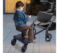 Passeggino con sedile, passeggino a 360°, pedana a due ruote, per bambini da 3 a 7 anni, seggiolino per fratelli, assorbimento degli urti, resistenza all'usura, regolabile in altezza