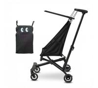 Passeggino Da Viaggio Pieghevole Facile, Super Leggero 2.8kg E Apertura In Un Secondo, Passeggino Leggero Adatto Alla Cabina Con Cuscino Seduta Cartoon Per Neonati Fino A 4 Anni, 4 Colori black