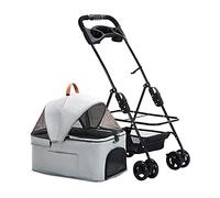 Passeggino di alta qualità per cani e gatti, con portabicchieri staccabile, passeggini per cani di taglia piccola e media, leggero, traspirante, ingresso senza cerniera, passeggino per gatti e
