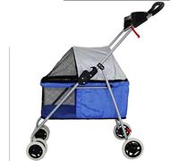 Passeggino doppio per cani Cucciolo di cane Gatto Passeggino da viaggio per animali domestici Passeggino Carrozzina Buggy Ruote girevoli Rotazione a 360° Ruota anteriore Carico massimo 10 kg Passegg