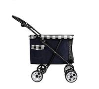 Passeggino doppio per cani Passeggino da viaggio per animali domestici Cane e passeggino Carrozzina Buggy Multifunzionale 600D Oxford loth Peso massimo 15 kg Passeggino da viaggio per animali domest