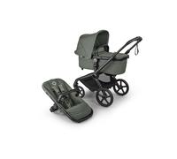 Bugaboo Fox 5 Renew, Passeggino Multi-Terreno 2 in 1 per Bambini, Chiusura Facile, Navicella Spaziosa, Seduta da Bambino Estensibile, Telaio Nero e Cappottina Forest Green