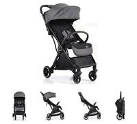 Canguro carrozzina passeggino facile Fold baldacchino solare regolabile cestino, colorazione:grigio