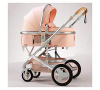Passeggino for bambini Passeggino for passeggino 2 in 1 Passeggini pieghevoli leggeri for neonati, passeggino pieghevole for paesaggio alto anti-shock (Color : Roze)