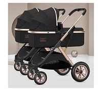Passeggino gemellare for neonato e bambino, passeggino doppio Ombrello affiancato Passeggino gemellare, Passeggino staccabile Passeggino Carrozzine pieghevoli Carrello Passeggini portatili (Color : B