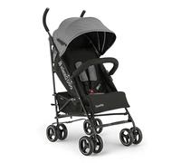 Passeggino KikkaBoo BEETLE, Passeggino da viaggio fino a 22 kg, Pieghevole, Leggero, Compatto, Grigio