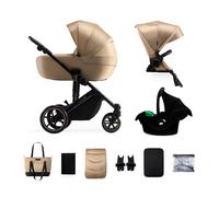 Passeggino Kinderkraft Prime 2 3in1 Sandrose Beige Mink Pro