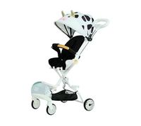 Passeggino leggero, facile da piegare e compatto, compatto e portatile, certificato di sicurezza, sedile regolabile, carrozzina da viaggio dalla nascita 0-4 anni (bianco)