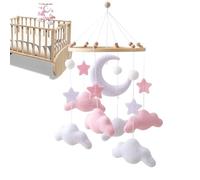 Passeggino Mobile - di feltro, morbido giocattolo da appendere | Accessorio Bassinet per l'asilo, il lettino con la camera da letto durante la sessione di calma infantile Play