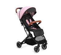 Momi Estelle - Passeggino Leggero Pieghevole da 6+ Mesi a 15 Kg Schienale e poggiapiedi regolabile Cestino portaoggetti Corrimano e Cappotta colore Rosa